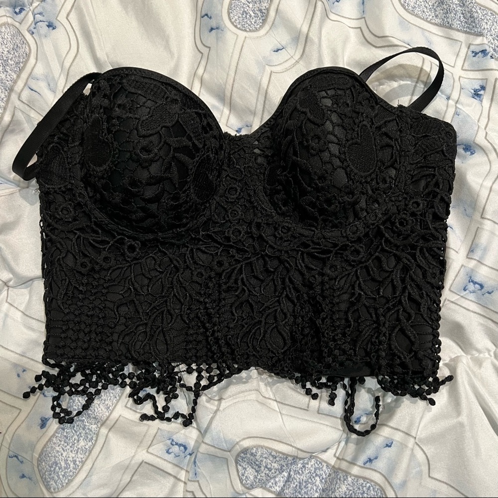 Crop top black zise S